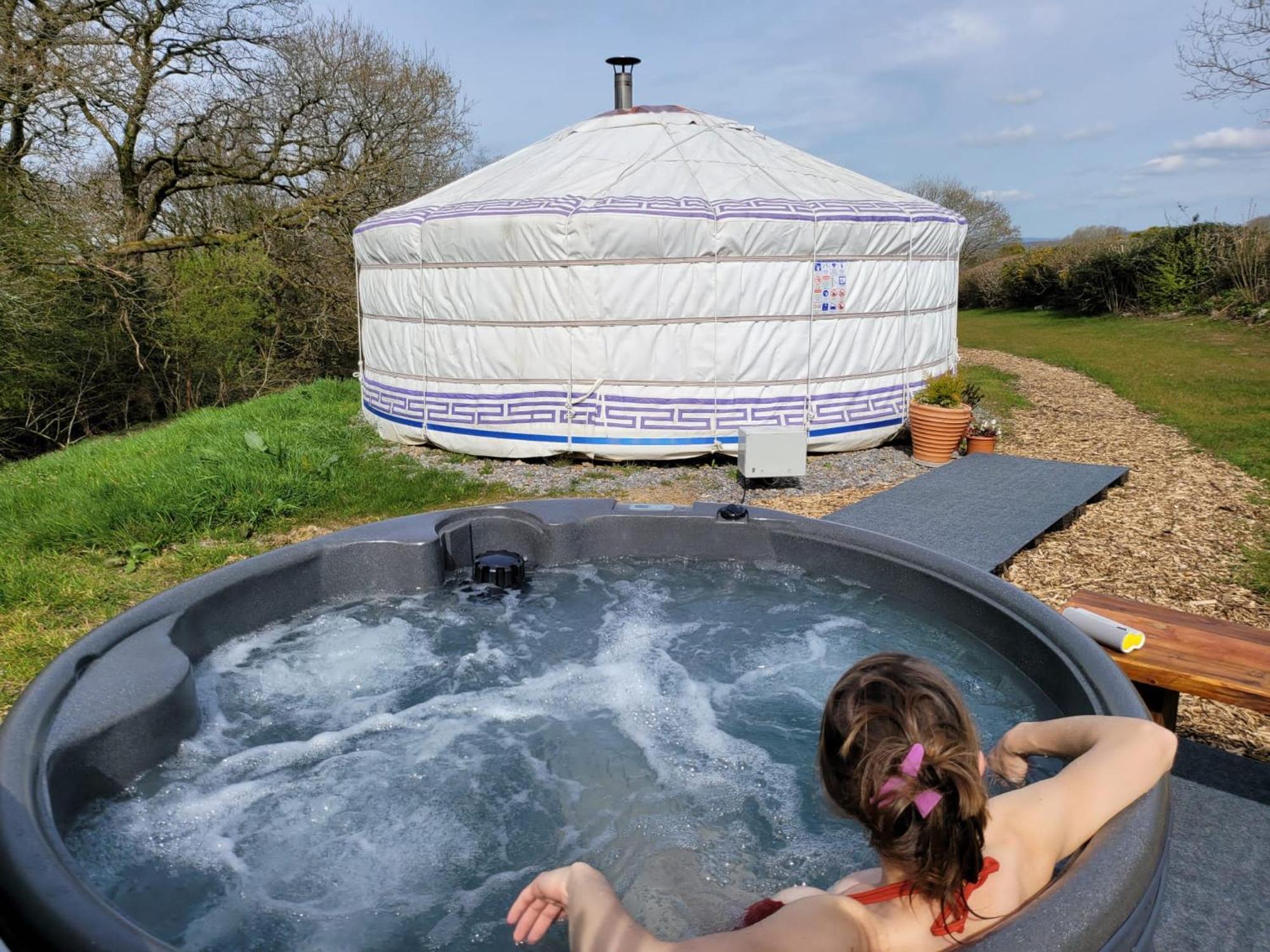 Gilfach Gower Farm Luxury Yurt With Hot Tub Otel Ammanford Dış mekan fotoğraf